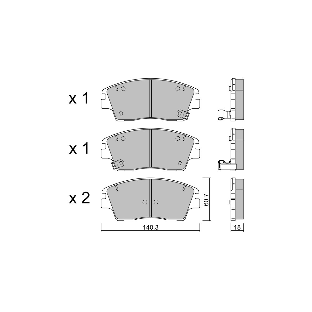 Plaquettes de frein GT2i Club Avant pour HYUNDAI Tucson II (TL, TLE) 2.0 CRDi 204cv 2015-06-01- - GT-PC11640 - 3666618581194