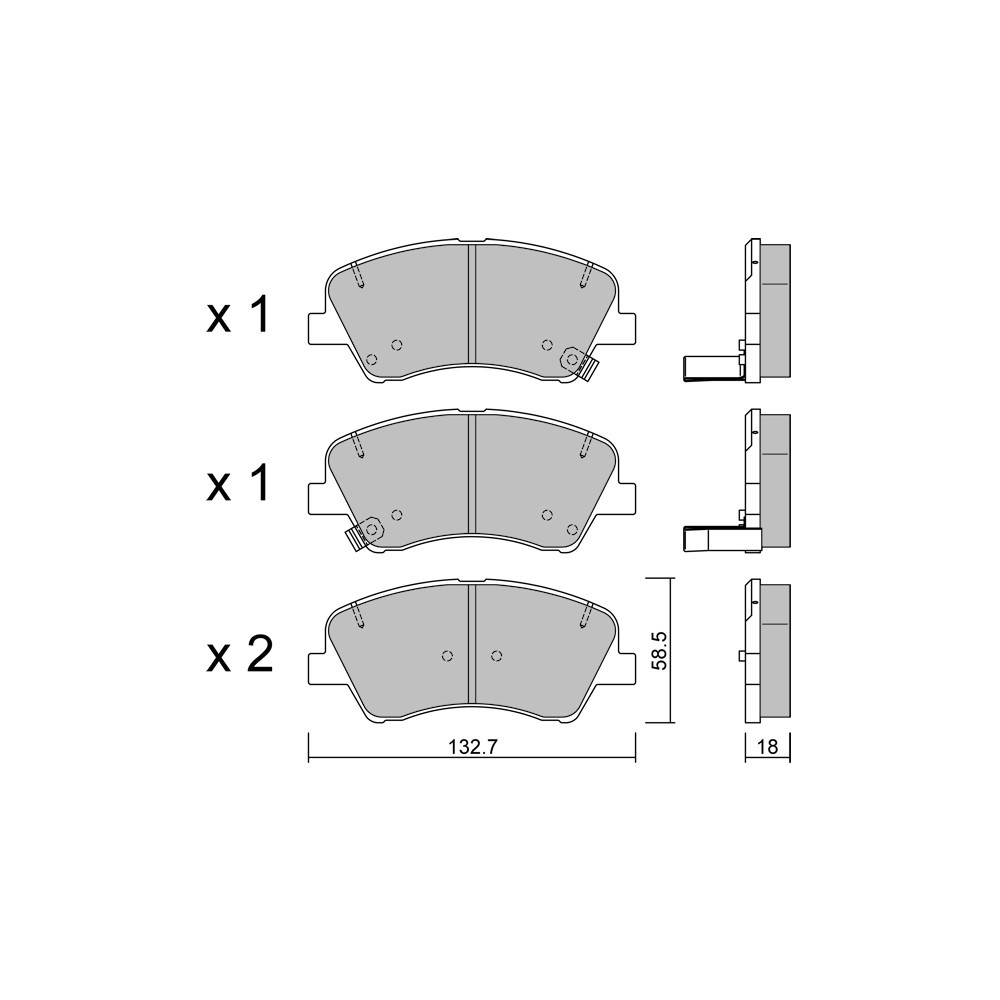 GT2i Club Avant remblokken voor KIA Stonic (YB) 2.0 T-GDi 256pk 2017-07-01- - GT-PC11670 - 3666618581224