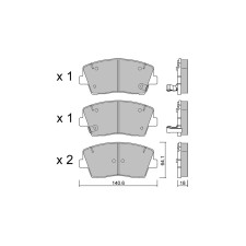 Plaquettes de frein GT2i Club Avant pour KIA Stinger (CK) 2.0 T-GDi 4WD 256cv 2017-06-01-