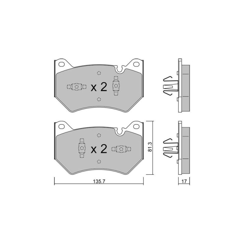 GT2i Club Avant remblokken voor AUDI Q5 II Sportback (FYT) 3.6 FSI 281pk 2020-11-01- - GT-PC11701 - 3666618581279