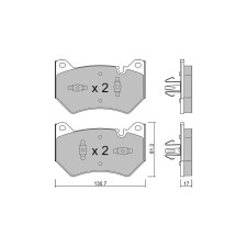 GT2i Club Avant remblokken voor AUDI Q5 II Sportback (FYT) 3.6 FSI 281pk 2020-11-01- - GT-PC11701 - 3666618581279