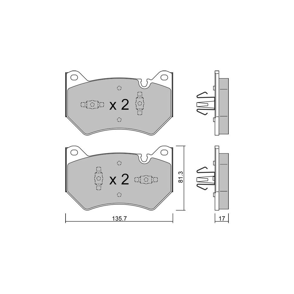 Plaquettes de frein GT2i Club Avant pour AUDI Q5 II Sportback (FYT) 3.6 FSI 281cv 2020-11-01- - GT-PC11701 - 3666618581279
