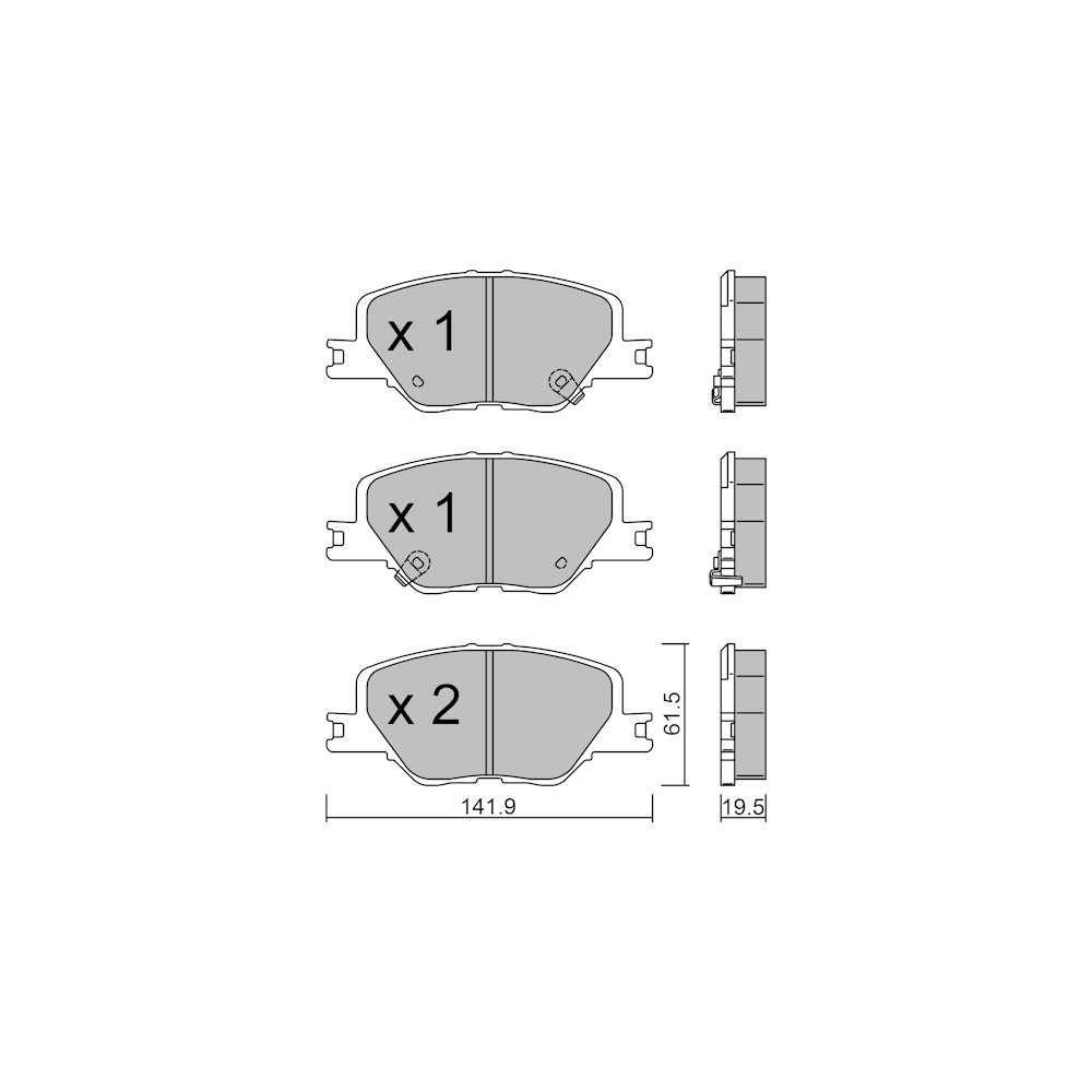 GT2i Club Front brake pads for OPEL Insignia B Country Tourer (Z18) 1.6 Turbo (68) 200cv 2017-06-01- - GT-PC11770 - 3666618581309