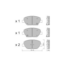 GT2i Club Avant remblokken voor OPEL Insignia B Sports Tourer (Z18) 2.0 CDTi 4x4 (68) 210pk 2017-03-01- - GT-PC11780 - 3666618581316