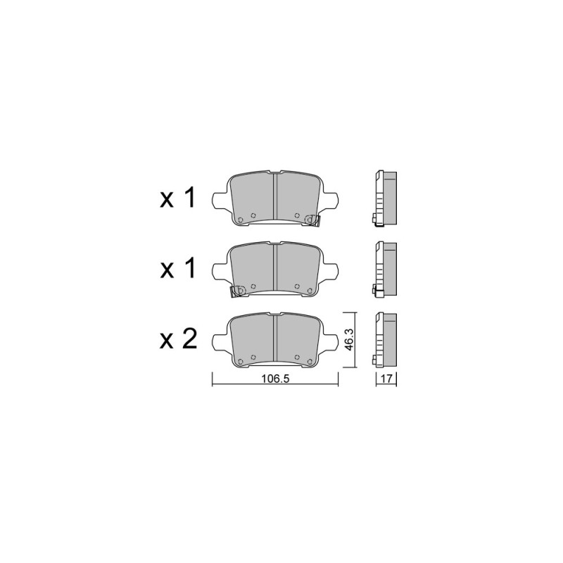 Remblokken GT2i Club Achter voor OPEL Insignia B Country Tourer (Z18) 1.6 Turbo (68) 200pk 2017-06-01- - GT-PC11800 - 3666618581354