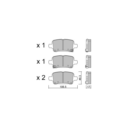 GT2i Club Rear brake pads for OPEL Insignia B Country Tourer (Z18) 1.6 Turbo (68) 200cv 2017-06-01-