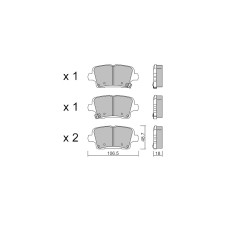 Remblokken GT2i Club Achter voor OPEL Insignia B Sports Tourer (Z18) 6.4 SRT8 4x4 476pk 2017-03-01- - GT-PC11810 - 3666618581361