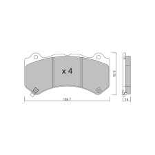GT2i Club Avant remblokken voor JEEP Grand Cherokee IV (WK, WK2) 6.2 i V8 4x4 2010-23 - Brembo remklauwen - GT-PC11820 - 3666618581378