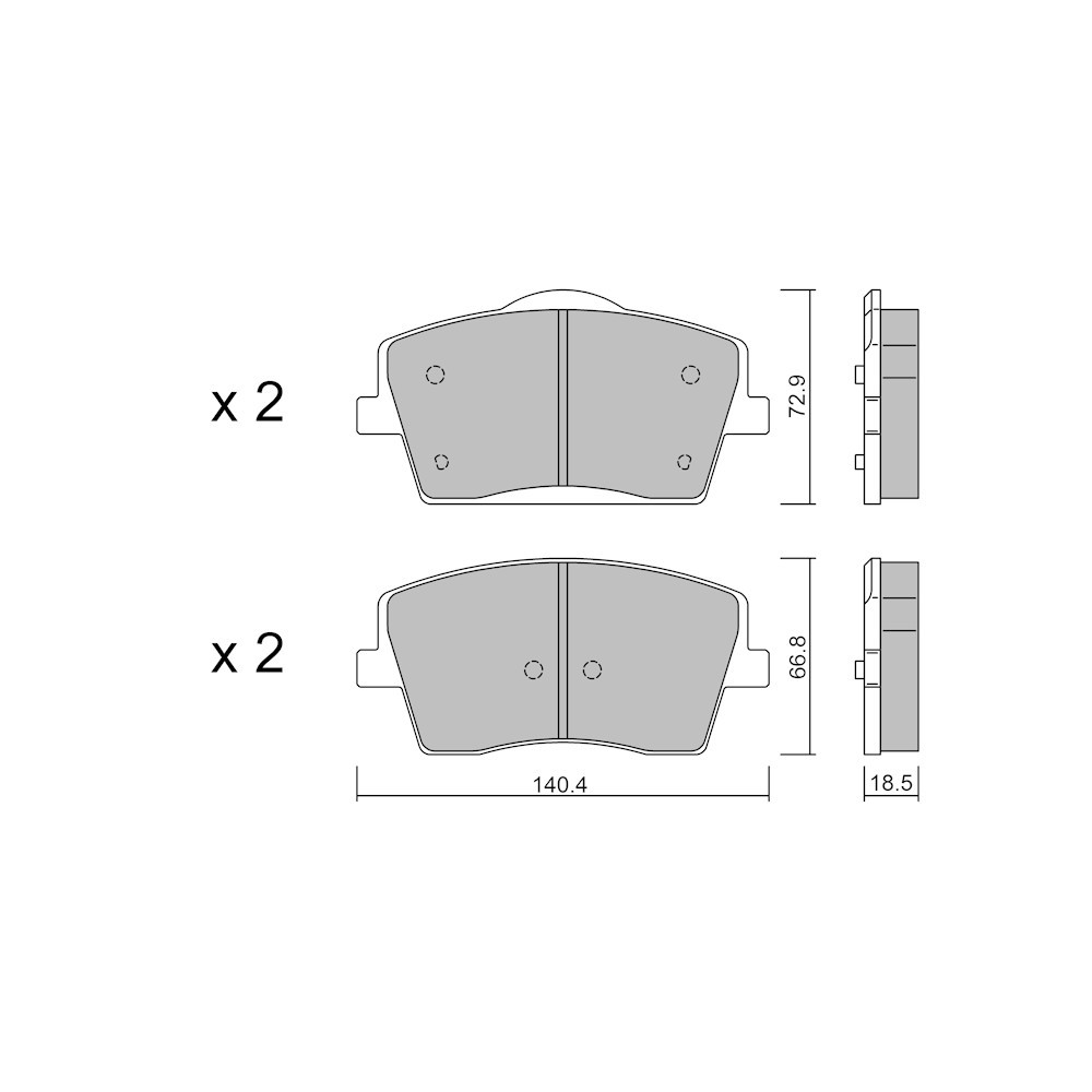 GT2i Club Avant remblokken voor VOLVO XC40 (536) T5 AWD 248pk 2017-10-01- - GT-PC11860 - 3666618581392