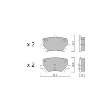 Plaquettes de frein GT2i Club Arrière pour VOLVO XC40 (536) T5 AWD 252cv 2017-10-01-