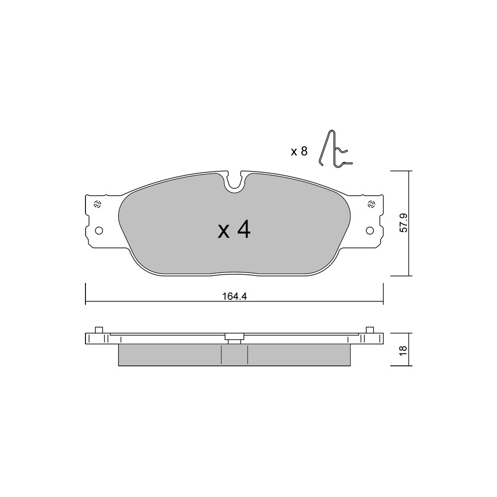 GT2i Club Avant remblokken voor JAGUAR S-Type II (X200) 4.2 305pk 1999-01-2008-12-01 - GT-PC11890 - 3666618581422