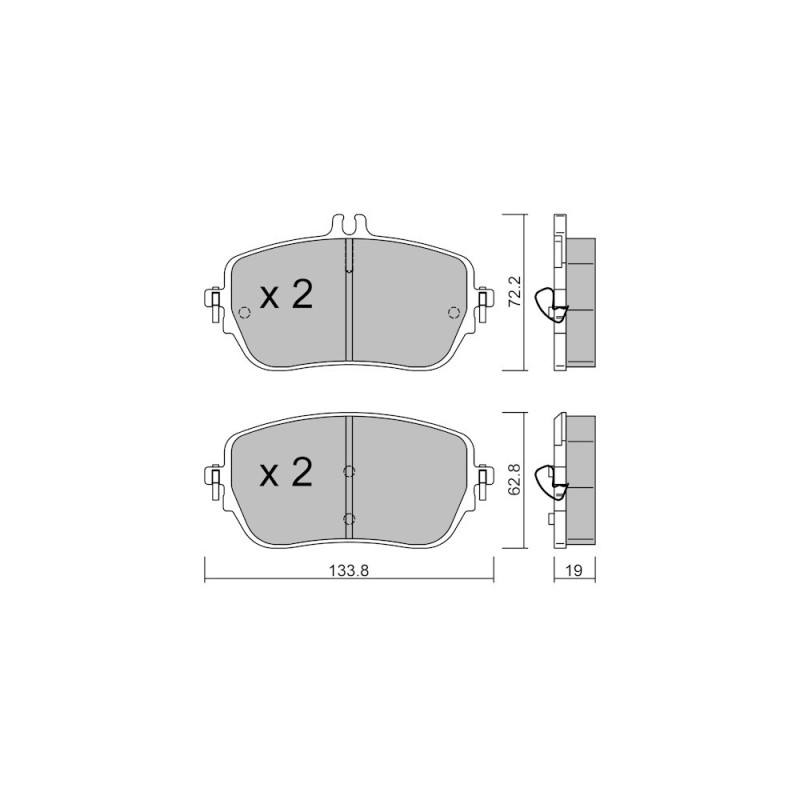 GT2i Club Avant remblokken voor MERCEDES BENZ CLA II (C118) GLA 200 4-matic (247.788) 164pk 2019-03-01- - GT-PC11930 - 3666618581453