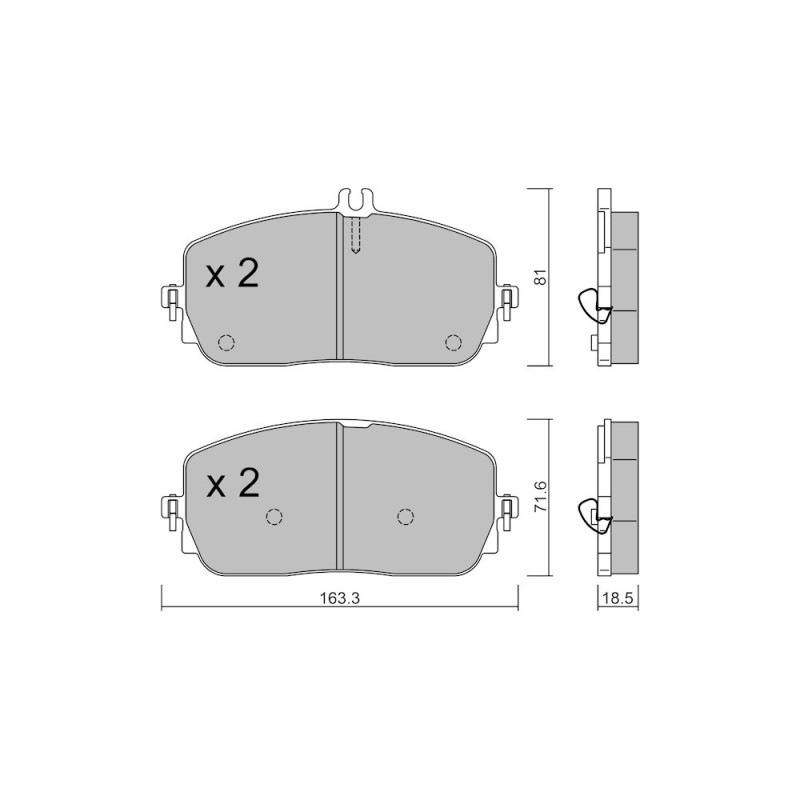 GT2i Club Avant remblokken voor MERCEDES BENZ GLA klasse II (H247) GLE 350 e 4-matic (167.154) 334 pk 2020-02-01- - GT-PC11940 - 3666618581460