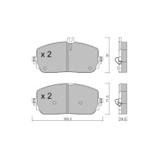 GT2i Club Avant remblokken voor MERCEDES BENZ GLA klasse II (H247) GLE 350 e 4-matic (167.154) 334 pk 2020-02-01- - GT-PC11940 - 3666618581460