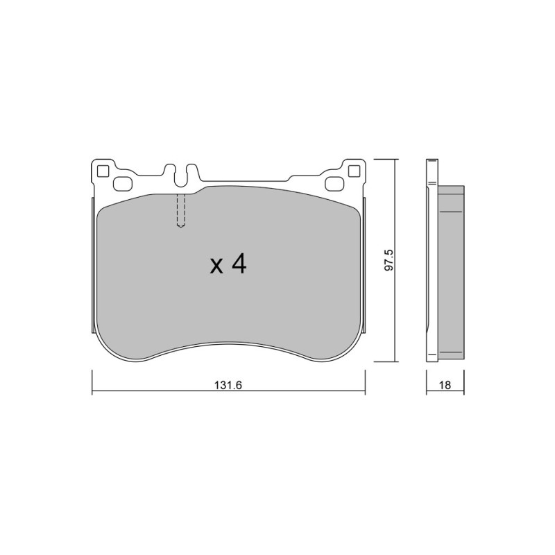 GT2i Club Avant remblokken voor MERCEDES BENZ S-Klasse VII (W222, V222, X222) 63 AMG (209.377) 482 pk 2013-05-01- - GT-PC11970 - 3666618581491