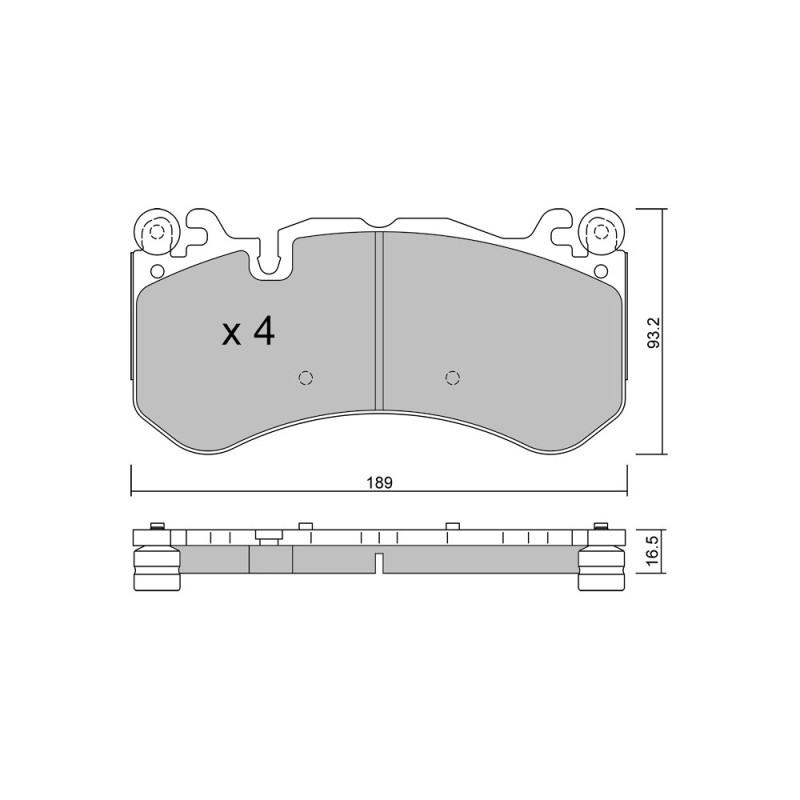 GT2i Club Avant remblokken voor MERCEDES BENZ SL IV (R230) 65 AMG Black Series (230.479) 671pk 2001-10-01-2012-01-01 - GT-PC11980 - 3666618581507