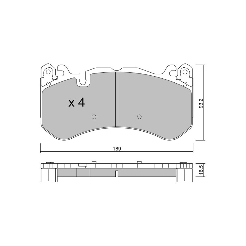 GT2i Club Avant remblokken voor MERCEDES BENZ AMG GT (C190-R190) 4.0i V8 BiTurbo 2014-18 - Brembo remklauwen - GT-PC11981 - 3666618581514