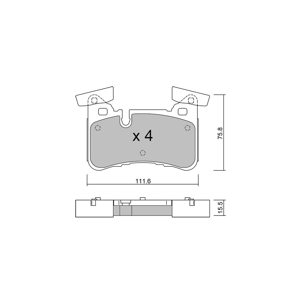 GT2i Club Rear brake pads for MERCEDES BENZ Classe C III T-Model (S204) E 63 AMG (212.275) 585cv 2007-08-01-2014-08-01 - GT-PC11990 - 3666618581521