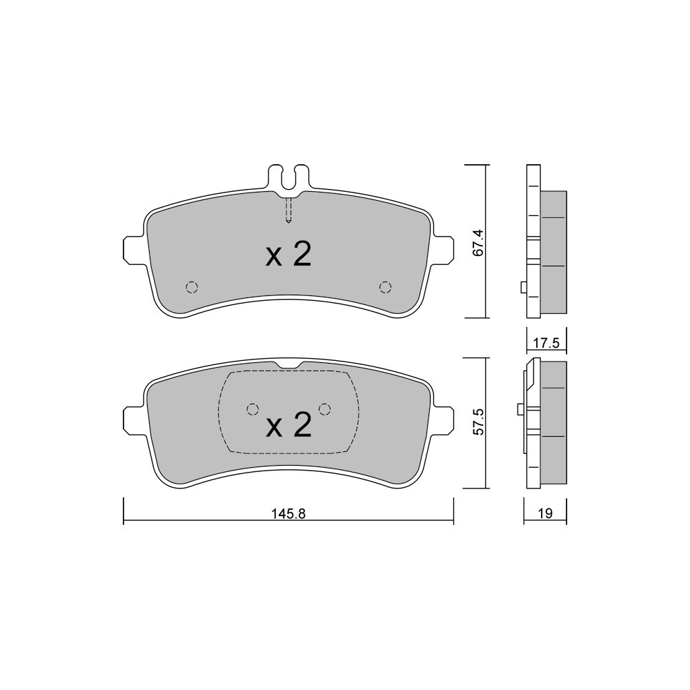 GT2i Club remblokken achter voor MERCEDES BENZ AMG GT II (X290) 63 S 4-matic+ (290.689) 640pk 2018-07-01- - GT-PC12000 - 3666618581569