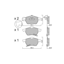 GT2i Club Avant remblokken voor SAAB 9-3 I (YS3D) 2.3 230pk 1998-02-01-2002-09-01 - GT-PC1201 - 3666618581545