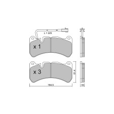 GT2i Club Avant remblokken voor MASERATI Quattroporte VI 599 GTB 620pk 2013-01-01- - GT-PC12010 - 3666618581576