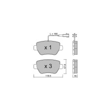 Remblokken GT2i Club Achter voor MASERATI Ghibli III (M157) 3.0 D 275pk 2013-08-01- - GT-PC12040 - 3666618581613
