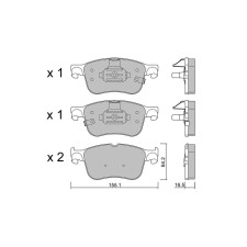 GT2i Club Avant remblokken voor FORD Puma ST 1.5 EcoBoost 2019- Ate remklauwen - GT-PC12050 - 3666618581620
