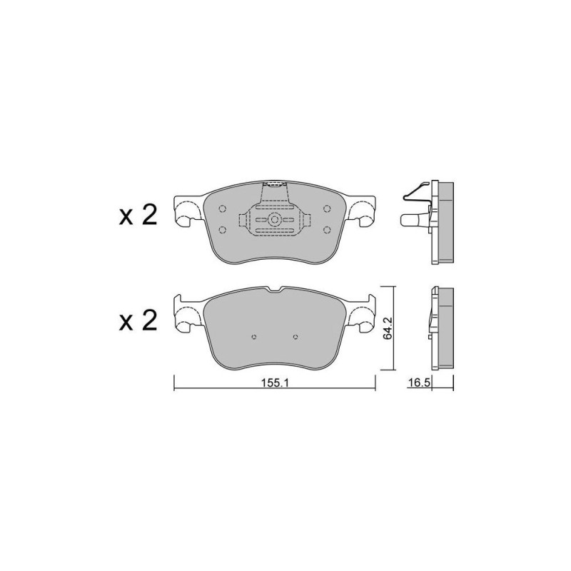 GT2i Club Avant remblokken voor FORD Puma II (J2K) 2.0 T-GDi (JL72, JL74) 271pk 2019-09-01- - GT-PC12051 - 3666618581637