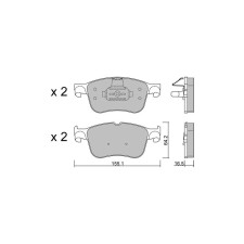 GT2i Club Avant remblokken voor FORD Puma II (J2K) 2.0 T-GDi (JL72, JL74) 271pk 2019-09-01- - GT-PC12051 - 3666618581637