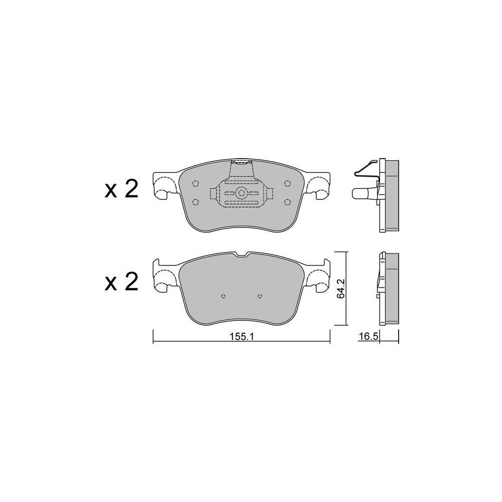 GT2i Club Front brake pads for FORD Puma II (J2K) 2.0 T-GDi (JL72, JL74) 271cv 2019-09-01- - GT-PC12051 - 3666618581637