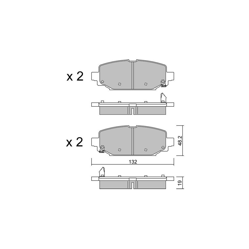 GT2i Club remblokken achter voor JEEP Wrangler IV (JL) 2.0 4xe Plug-in Hybride (JL74) 381pk 2017-11-01- - GT-PC12100 - 3666618581644