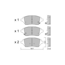 GT2i Club Front brake pads for OPEL Karl (C16) 1.4 LPG (_76) 141cv 2015-01-01-