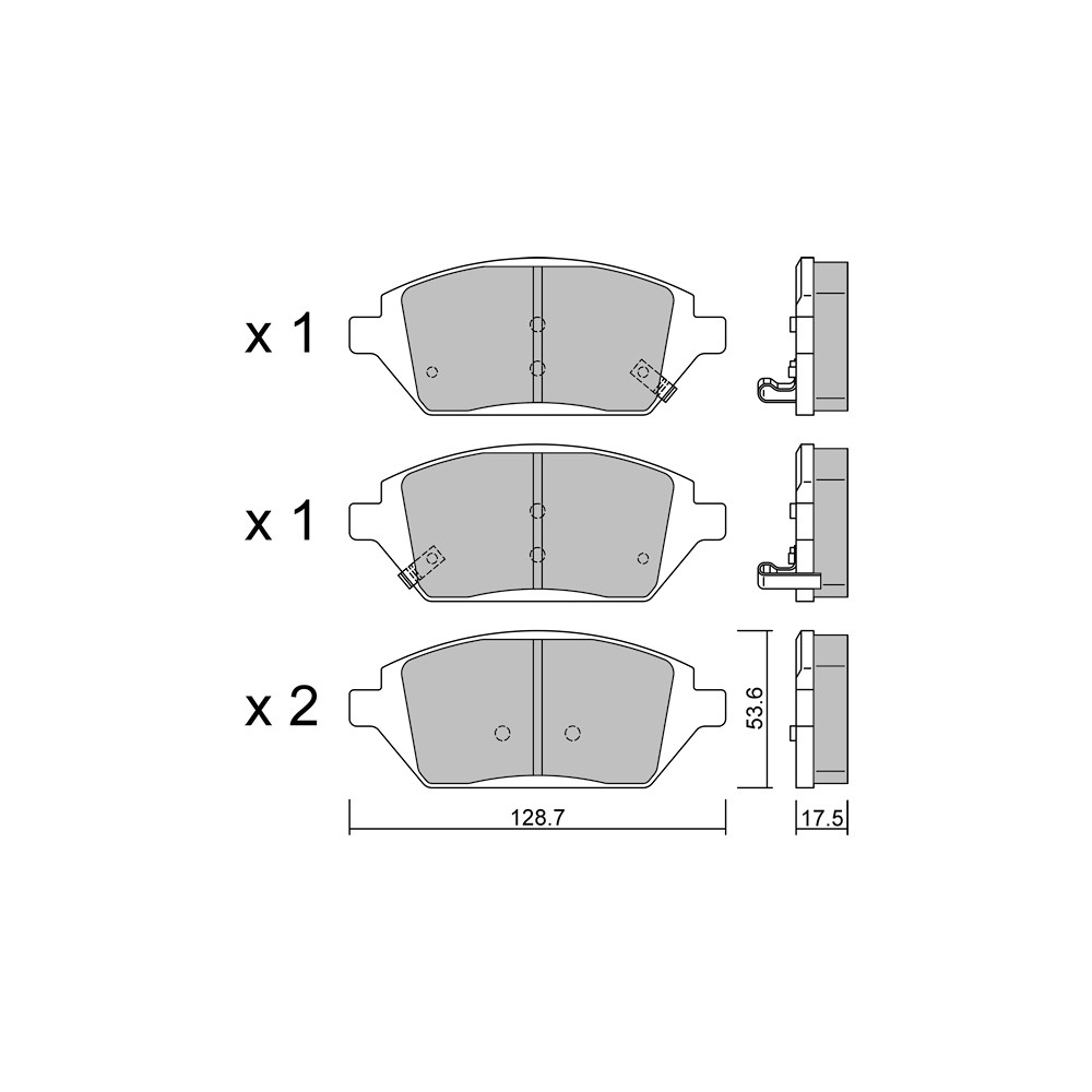 GT2i Club Avant remblokken voor OPEL Karl (C16) 1.4 LPG (_76) 141pk 2015-01-01- - GT-PC12110 - 3666618581651