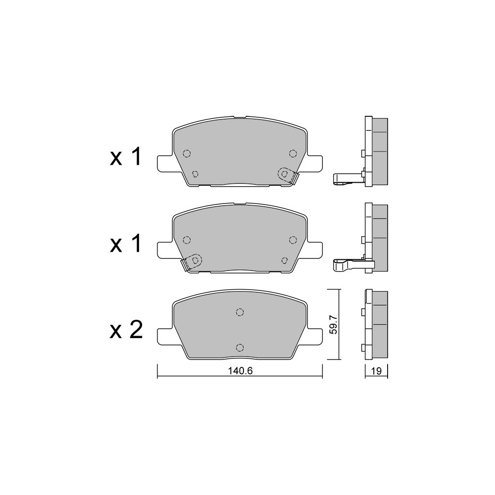 GT2i Club Avant remblokken voor OPEL Mokka I / Mokka X (J13) 1.4 4x4 (_76) 153pk 2012-06-01- - GT-PC12120 - 3666618581668