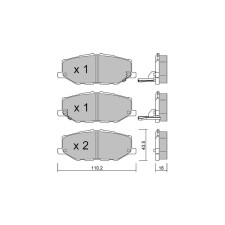 GT2i Club Avant remblokken voor SUZUKI Jimny III Gesloten Off-Road (A6G) 1.5 AllGrip 102pk 2018-07-01- - GT-PC12150 - 3666618581699