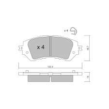 GT2i Club Avant remblokken voor TOYOTA Yaris IV/ Vios Sedan (_P15_) 2.9 GT 158pk 2013-05-01- - GT-PC12190 - 3666618581705