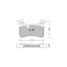 Plaquettes de frein GT2i Club Arrière pour MERCEDES CLK II (C209) 65 AMG Black Series 671cv 2002-06-01-2009-05-01
