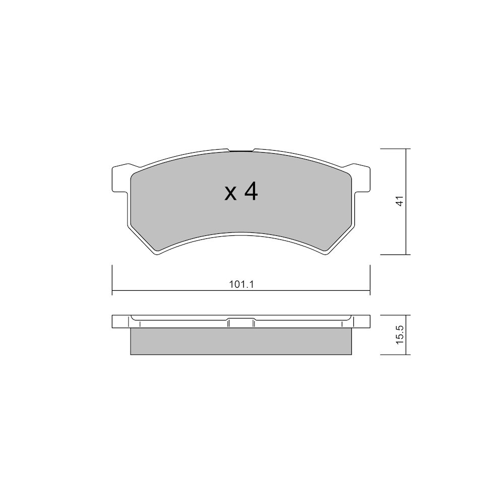GT2i Club Avant remblokken voor RENAULT Kwid (BW_) 1.0 TCe 100 (B7MT) 101pk 2015-09-01- - GT-PC12240 - 3666618581743