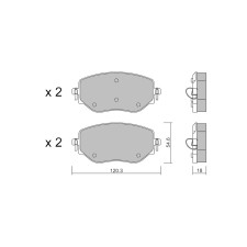 Plaquettes de frein GT2i Club Avant pour RENAULT Clio V 1.0, 1.0 Tce 2019-  Etriers de frein Bosch