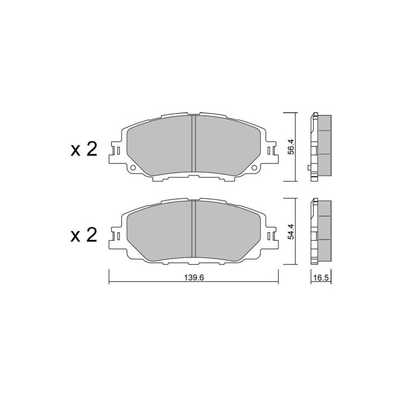 GT2i Club Avant remblokken voor TOYOTA Corolla XI Hatchback (_E21_) / Auris 2.0 Hybrid (MZEH12) 184pk 2018-10-01- - GT-PC12350 - 3666618581804
