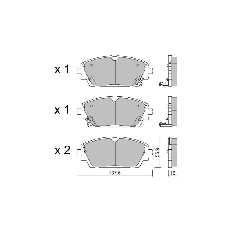 GT2i Club Avant remblokken voor MAZDA 3 IV Hatchback (BP) / Axela M Hybrid AWD 180pk 2018-11-01- - GT-PC12370 - 3666618581828