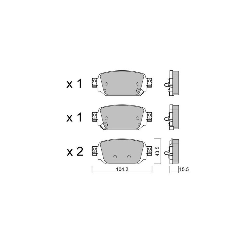 GT2i Club remblokken achter voor MAZDA 3 III Sedan (BM, BN) / Axela 2.5 (SP25) 188pk 2013-09-01-2019-06-01 - GT-PC12380 - 3666618581835