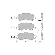 GT2i Club Avant remblokken voor MITSUBISHI Eclipse Cross (GK_) M3 3.0 286pk 2017-10-01- - GT-PC12390 - 3666618581842