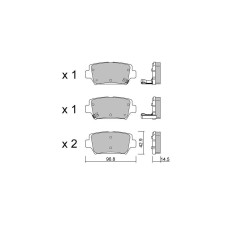 Pastiglie freno posteriori GT2i Club per MITSUBISHI Eclipse Cross (GK_) 3.0 GDI 267cv 2017-10-01-