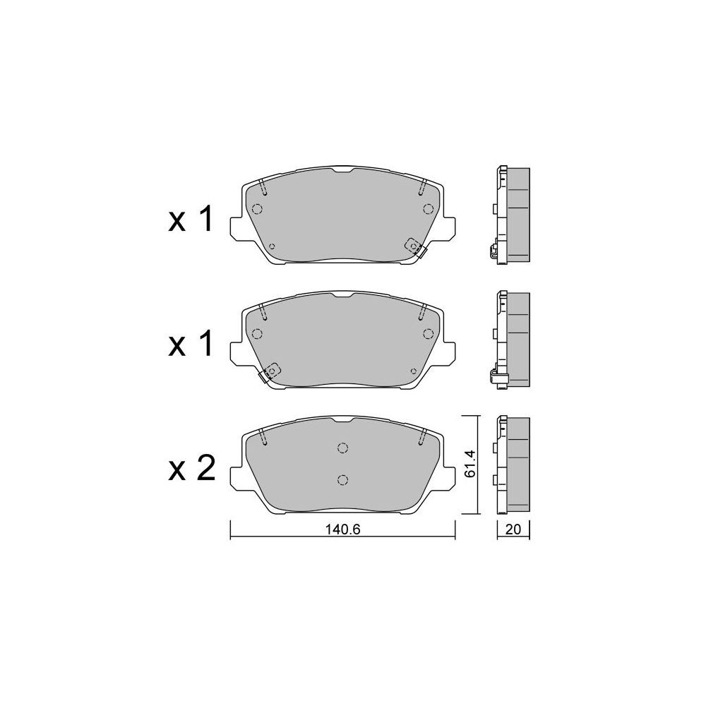 GT2i Club Avant remblokken voor HYUNDAI i30 N 2.0 T-Gdi 2017- Mando remklauwen - GT-PC12410 - 3666618581873