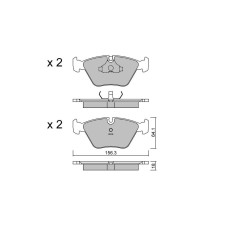 GT2i Club Avant remblokken voor AUDI 200 II Avant (44, 44Q, C3) 2.1 20V Turbo 306pk 1983-09-01-1991-12-01 - GT-PC1242 - 3666618581859