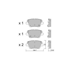 GT2i Club remblokken achter voor HYUNDAI Veloster II (JS) 2.0 T-GDi 275pk 2018-01-01- - GT-PC12430 - 3666618581897