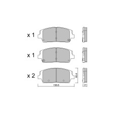 GT2i Club Front brake pads for HYUNDAI Santa Fe IV (TM, TMA) 2.5 AWD 282cv 2018-02-01-