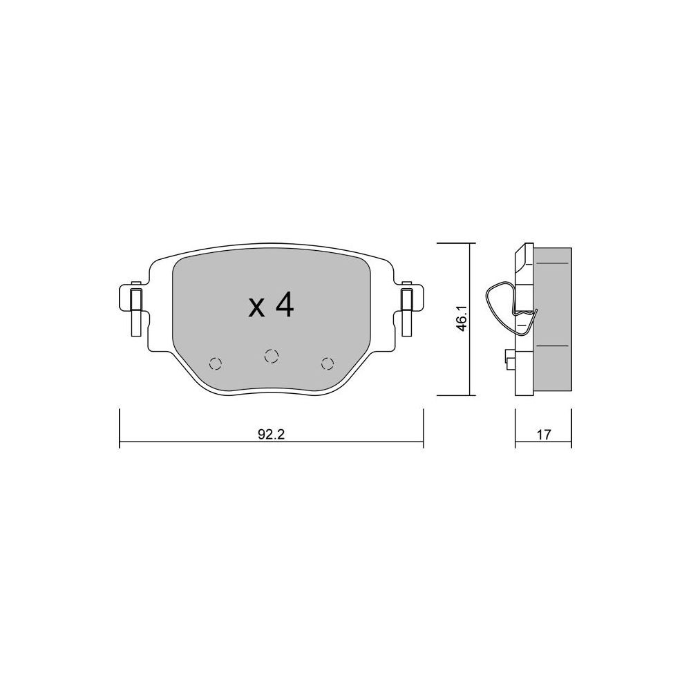 Remblokken GT2i Club Achter voor PEUGEOT 2008 II (UD_, US_, UY_, UK_) 1.2 PureTech 155 155pk 2019-08-01- - GT-PC12460 - 3666618581927