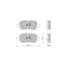 GT2i Club remblokken achter voor FORD Puma II (J2K) ST 1.5 EcoBoost 200pk 2019-09-01- - GT-PC12480 - 3666618581941